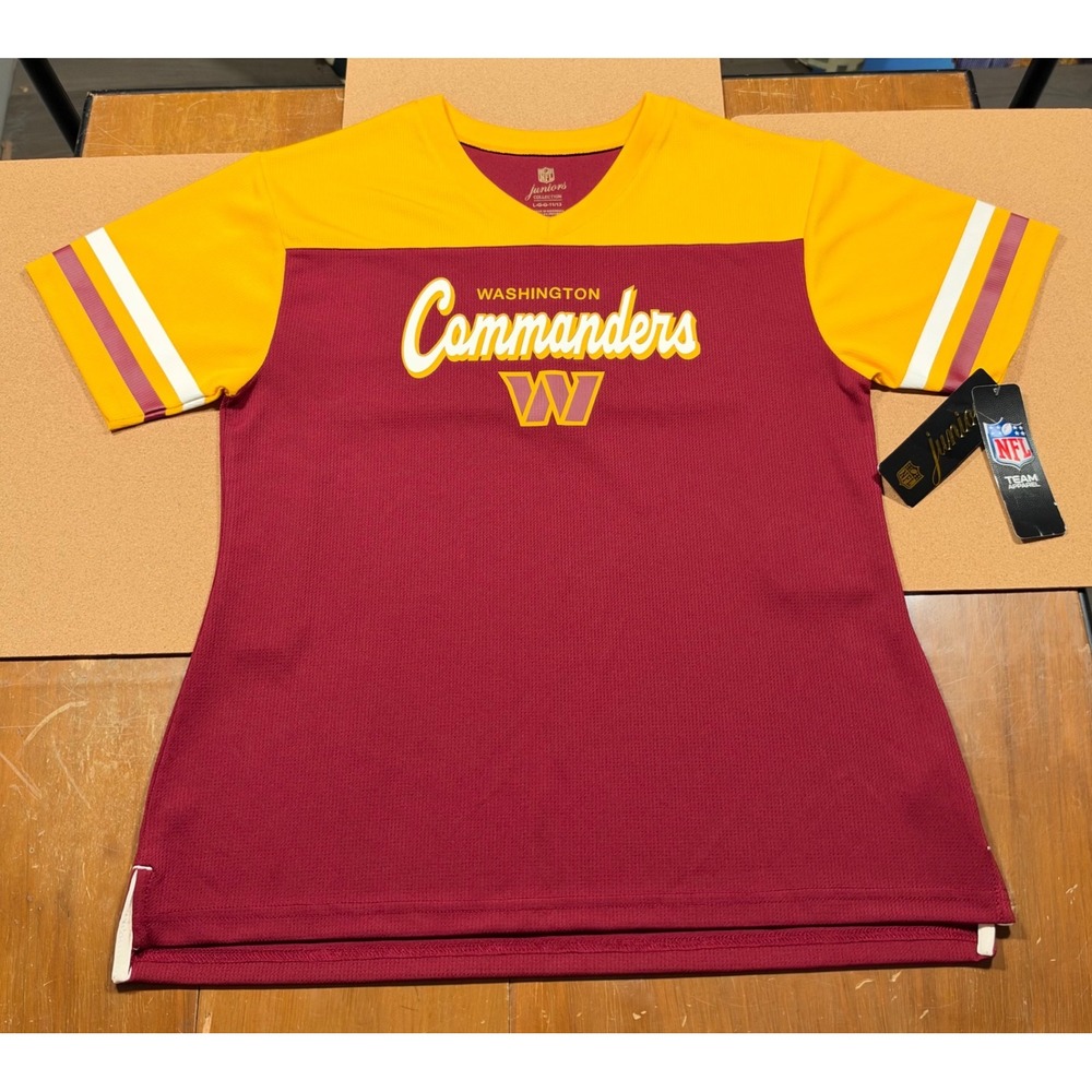 NFL Juniors Collection Washington Commanders T-Shirt L 11/13 Burgundy NWT